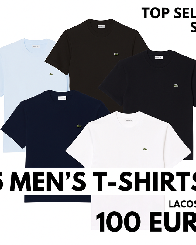 Lacoste Men’s T-Shirt Bundle (5 Pack) – Only €100! 🔥